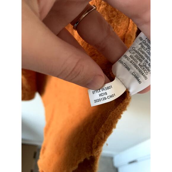 Madewell Edgewater Orange Colorblock Knit Cardigan Size Extra Small - Picture 5 of 7